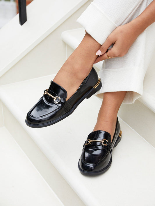 Breeze - Seasonal Loafers with Gold Heel for Women