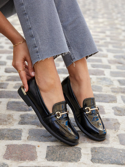 Breeze - Seasonal Loafers with Gold Heel for Women