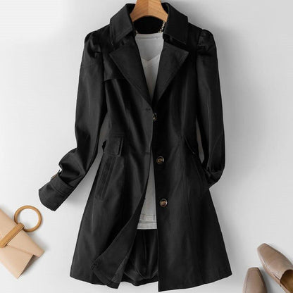 Juan - Trench Coat with High Collar for Women