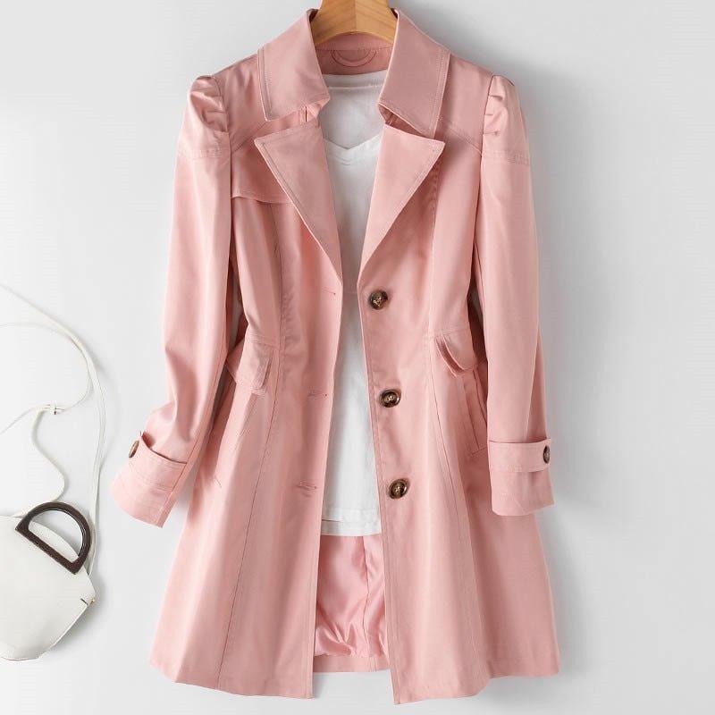 Juan - Trench Coat with High Collar for Women